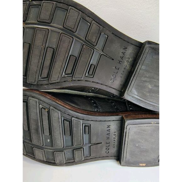 Cole Haan Hamilton Grand Dress Shoes Mens 9 Dark Brown Wing Tip Oxford - Picture 13 of 15